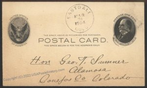 USA 1904 EASTDALE Colorado Costilla County Unique Only Cover From This To 108828