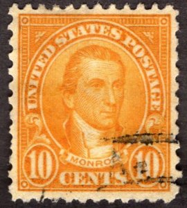 1927, US 10c, James Monroe, Used, Well-Centered, Sc 642