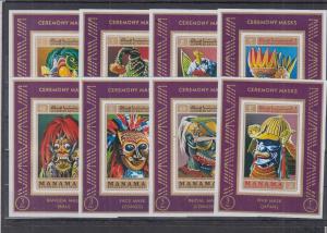 MANAMA 8 SHEETS DELUXE ART CEREMONY MASKS CONGO