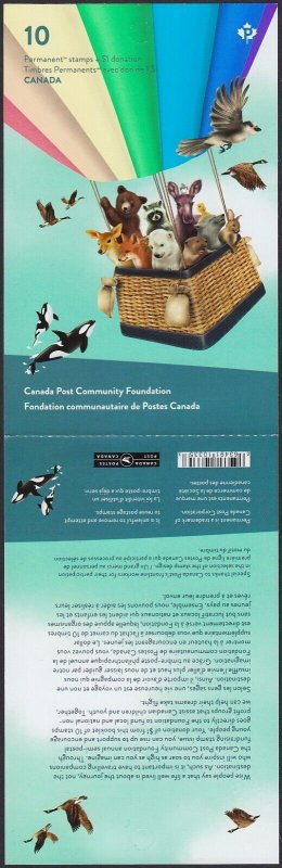 COMMUNITY = Booklet of 10 = Bear, Deer, Moose, Wolf, Fox, Goose MNH Canada 2024