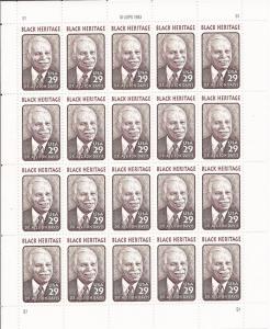 US Stamp - 1994 Black Heritage Dr Allison Davis 20 Stamp Sheet #2816