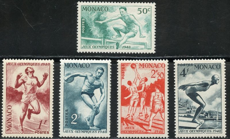 Monaco Scott 204-08 Unused & MVFOG - 1948 Olympics, Wembley - SCV $9.25