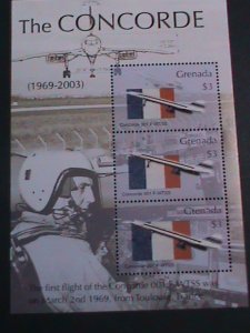 GRENADA-2004 SC# 3433- CESSATION OF CONORDE FLIGHTS  MNH S/S-VERY FINE-RARE VF