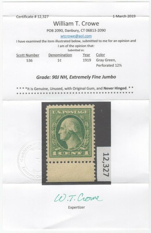 #536 GEM NH w/ Crowe Certificate (GP2)