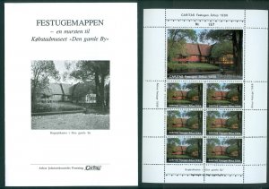 Denmark. 1986. Christmas Sheet, Folder MNH Local: Aarhus. Caritas.The Old Town