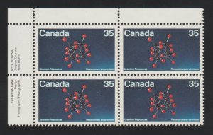 Canada 865 Uranium - MNH - Plate block UR