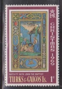 TURKS & CAICOS Scott # 196 MNH - Christmas Issue 1969