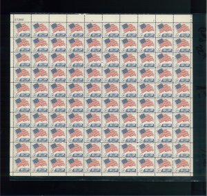 United States 5¢ Flag & White House Postage Stamp #1208 MNH Full Sheet