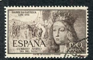 SPAIN; 1951 early Isabella issue fine used 1.90P. value