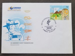 *FREE SHIP Argentina XII Jamboree Scout 2005 Scouting Camping (stamp FDC)