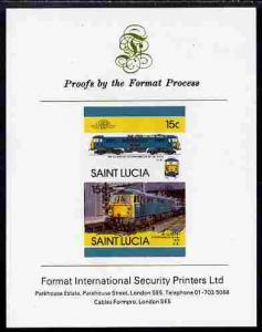 St Lucia 1986 Locomotives #5 (Leaders of the World) 15c S...