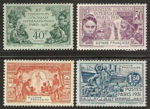 French Guiana 152-155,  mint,  lightly hinged.  1931.  complete set.   (F546)