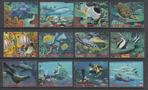 UN Vienna 239a-239l Marine Life MNH VF