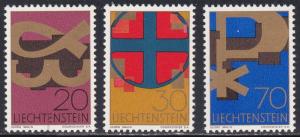 Liechtenstein # 426-428, Christian Symbols, NH, 1/2 Cat.