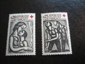 Stamps - France - Scott# B356-B357 - Mint Hinged Set of 2 Stamps
