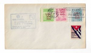 Cuba 1949 UPU set of 3 FDC with boxed cachet