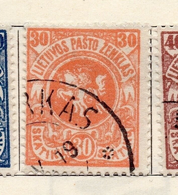 Lithuania 1919 Early Issue Fine Used 30s. 175585