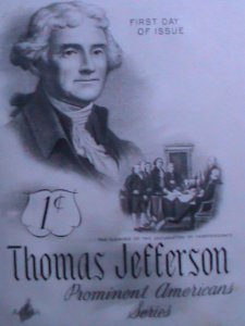 ​UNITED STATES-1968 SC# 1278 THOMAS JEFFERSON FIRST DAY COVER-USED: VERY FINE