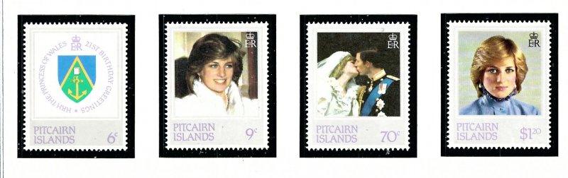 Pitcairn Is 213-16 MNH 1982 Princess Diana     (KA)