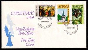 New Zealand 1984 Christmas First Day Cover FDC SC 808-810