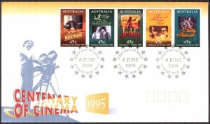 Australia 1995 Centenary of Cinema set of 5 FDC