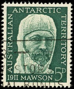 AUSTRALIAN ANTARCTIC TERRITORY Sc L7 VF/USED - 1961 5p Sir Douglas Mawson-Sound