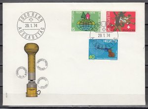 Switzerland, Scott cat. 586-588. Youth Hostel, Sports. First day cover. ^