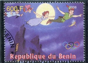 Benin 2008 DISNEY CHARACTERS Beijing Olympics 2008 1v Perforated Fine Used VF