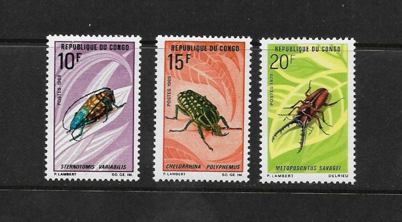 INSECTS - CONGO #226-28  MNH