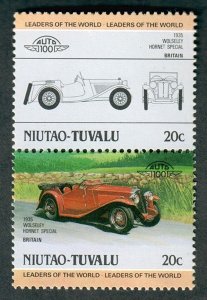 Tuvalu Niutao #2 Classic Cars MNH  attached pair