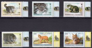 Tajikistan 1996  WWF Pallas Cats Set (6)  Sc # 92-97 MNH