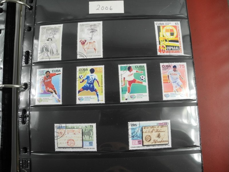 CUBA(2002-2008), Stamp Collection in stock pages(Kenmore binder)