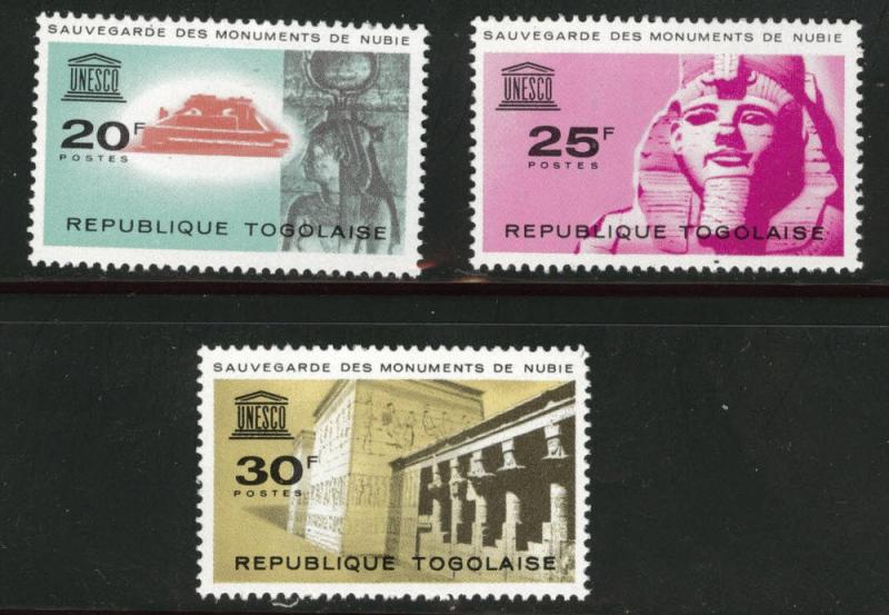 TOGO Scott 476-8 MNH** UNESCO set 1964 CV$1.45