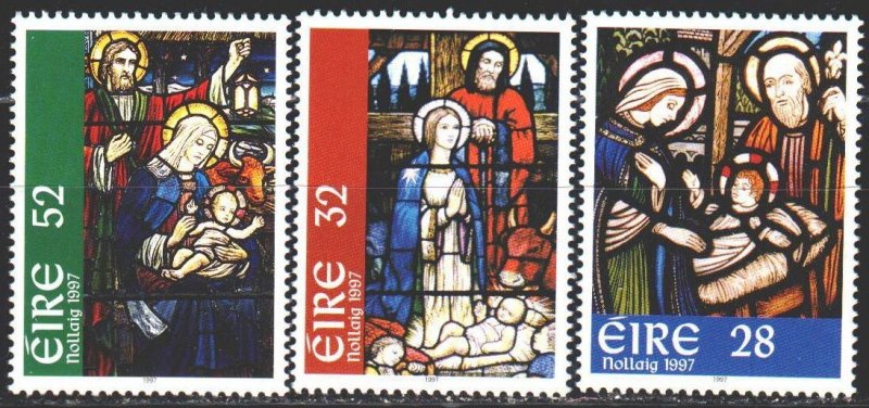 Ireland. 1997. 1030-32. Christmas, stained glass. MNH.