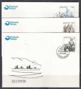 Faroe Islands Scott 112-4 FDC -  Faroese Smack Boat