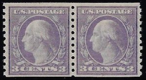 Scott #494 - $50.00 – VF-OG-NH – Fresh coil. Very choice. SCV - $50.00