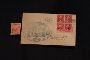 US 707 (PL block) on cover Mount Vernon VA to Wash. DC (birthplace)(#2694)