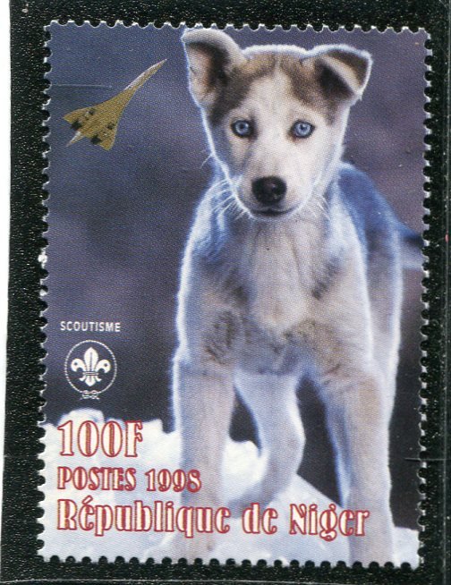 Niger 1998 DOG CONCORDE Scout Emblem 1 value Perforated Mint (NH)