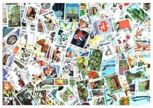 Cambodia Stamp Collection - 500 Different Stamps