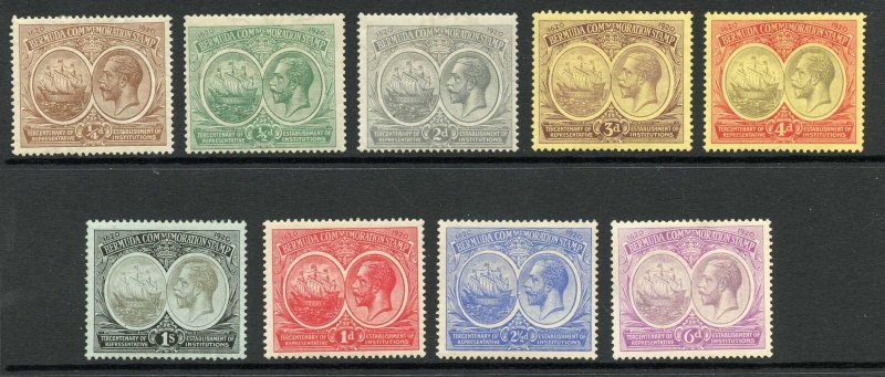 Bermuda 1920 Tercentenary set of 9 SG59/67 mint cat 110 pounds 