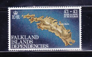 Falkland Islands Dependencies 1LB1 Set MNH Map