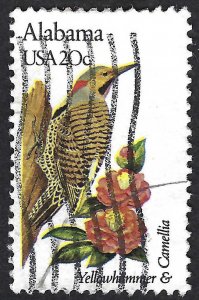 United States #1953 20¢ State Birds & Flowers - Alabama (1982). Used.