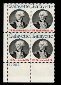 ALLYS STAMPS US Plate Block Scott #1716 13c Lafayette [4] MNH F/VF [F-22b LL]