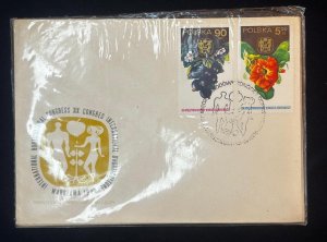 CM) 1974. POLAND. FDC. XIX INTERNATIONAL CONGRESS OF HORTICULTURE. DOUBLE STAMP