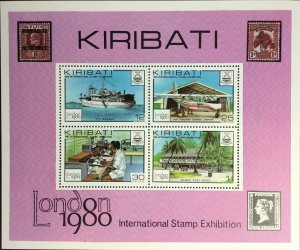 Kiribati 1980 London ‘80 Minisheet MNH