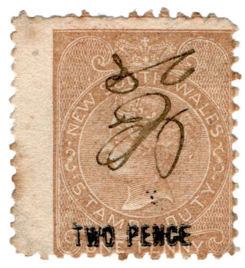 (I.B) Australia - NSW Revenue : Stamp Duty 2d on 1d (Forbin Forgery)