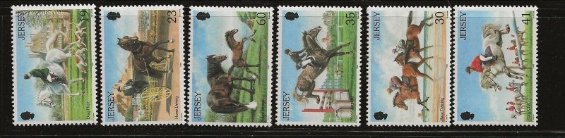 GB - JERSEY Sc 767-72 NH issue of 1996 - HORSES 