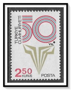 Turkey #1957 Anniversary Of Republic MNH