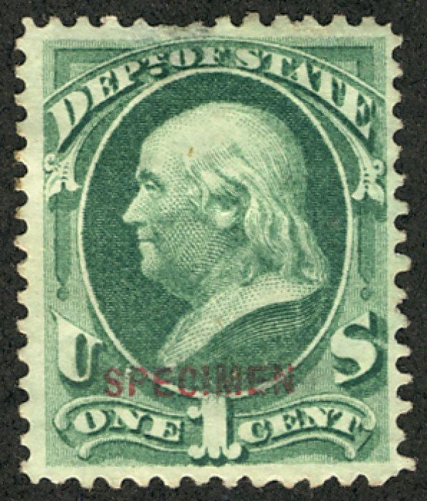 US #O57S SPECIEMEN OVERPRINT, VF mint, fresh color, no gum as issued, Nice