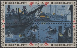 SC#1480-83 8¢ Boston Tea Party Block of Four (1973) MNH